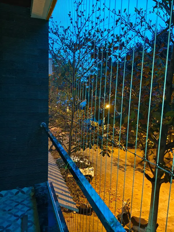 Balcony safety net installation in Bangalore apartment - Swathi Safety Nets